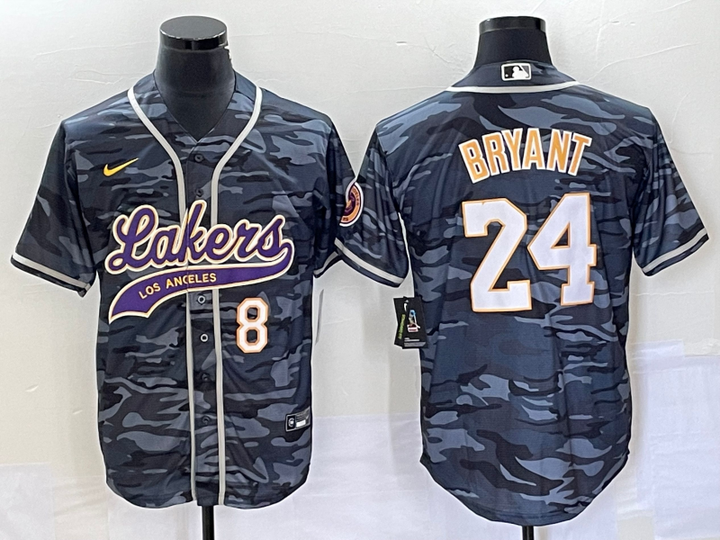 Men Los Angeles Lakers #24 Bryant camo 2023 NBA Jersey style 2
